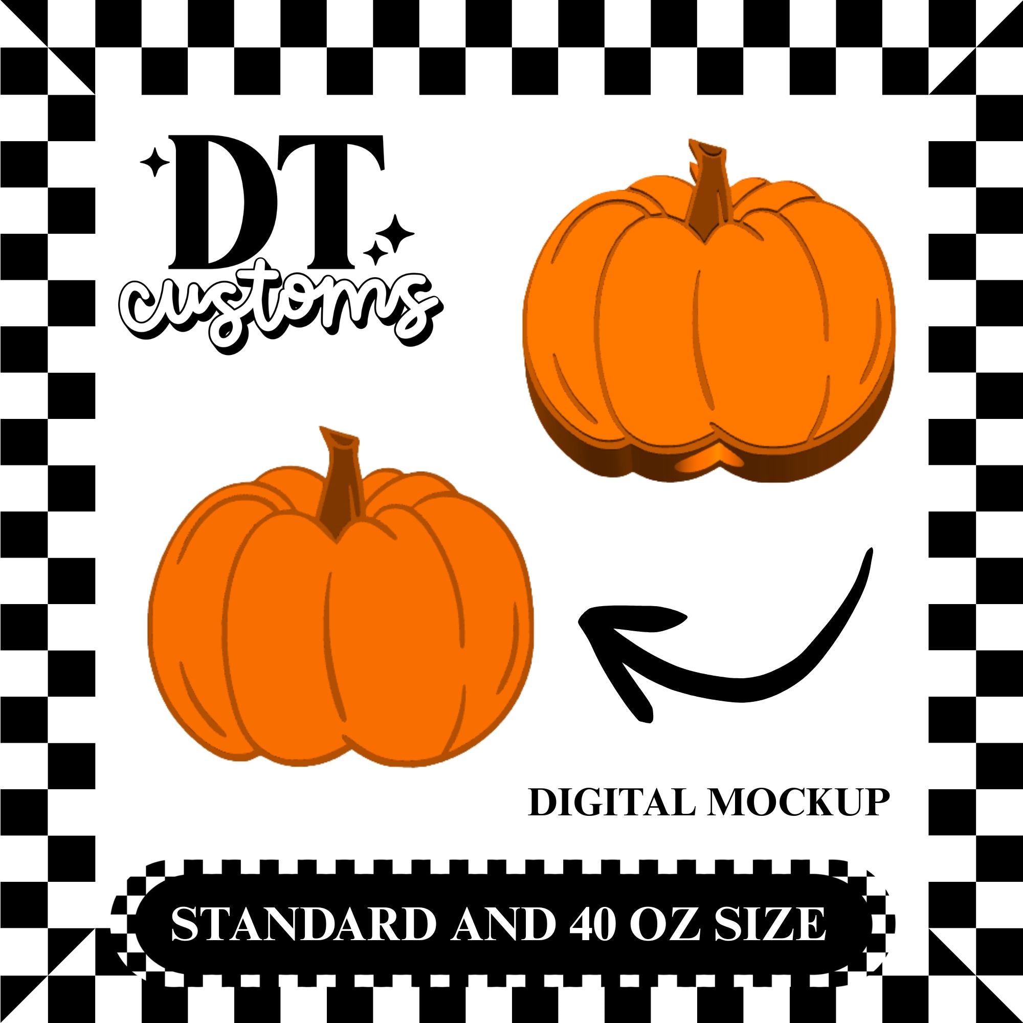 Wholesale Pumpkin 3D Straw Topper