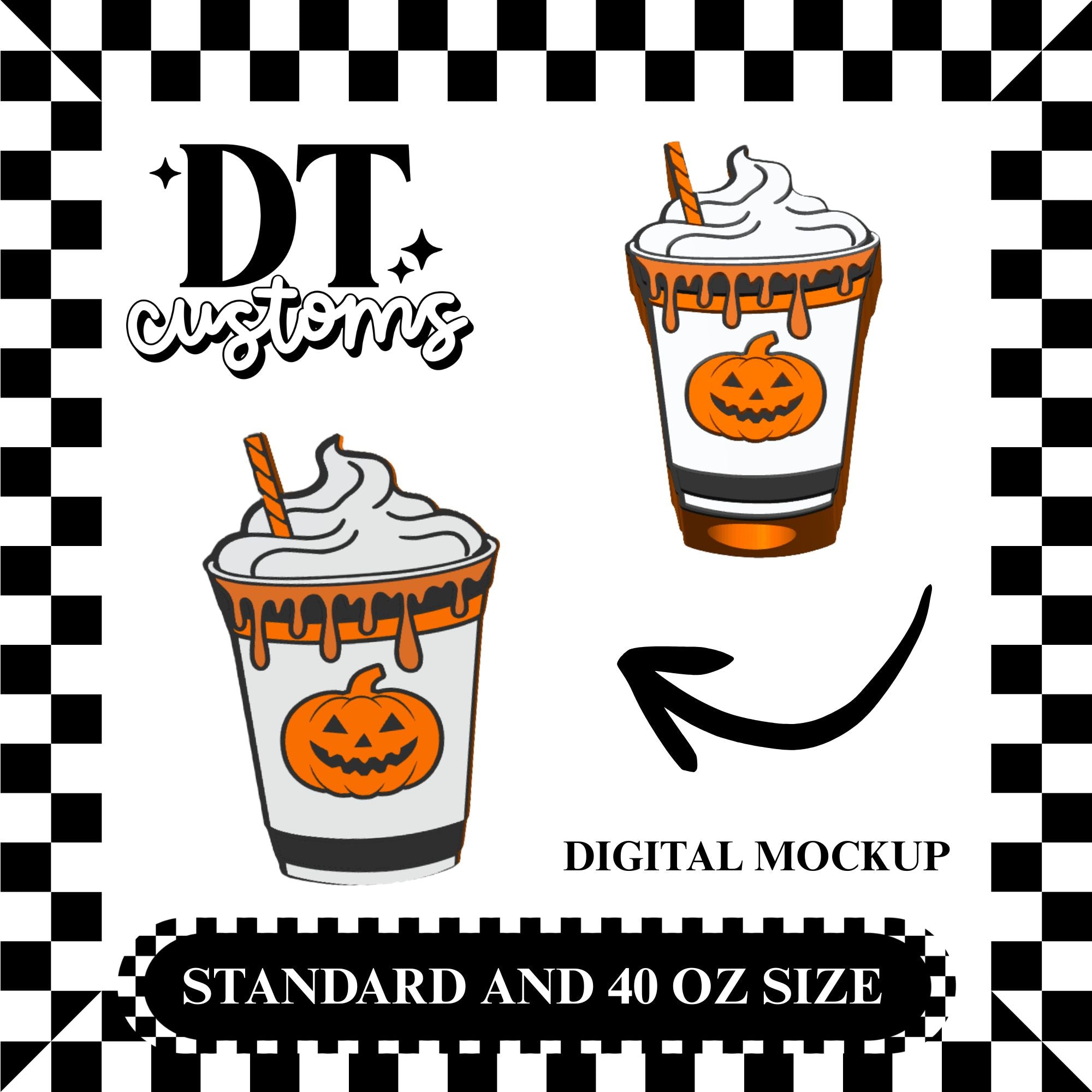 Wholesale Pumpkin Drip Coffee 3D Straw Topper