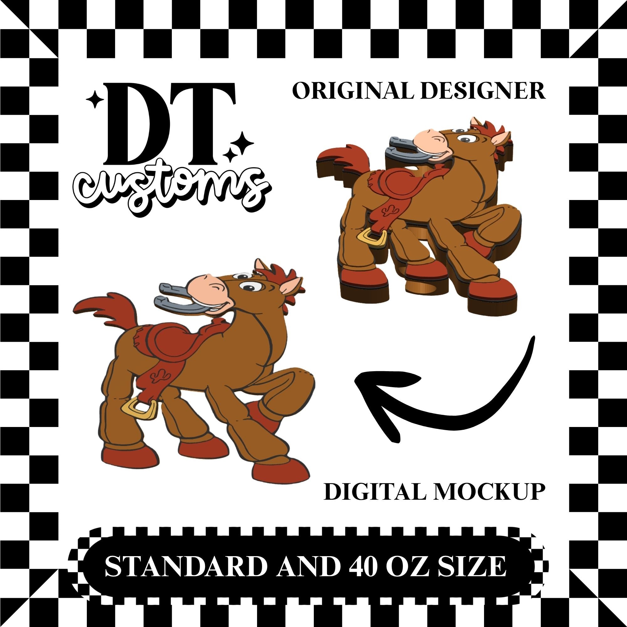 Wholesale Bullseye Straw Topper Designed By DT Customs