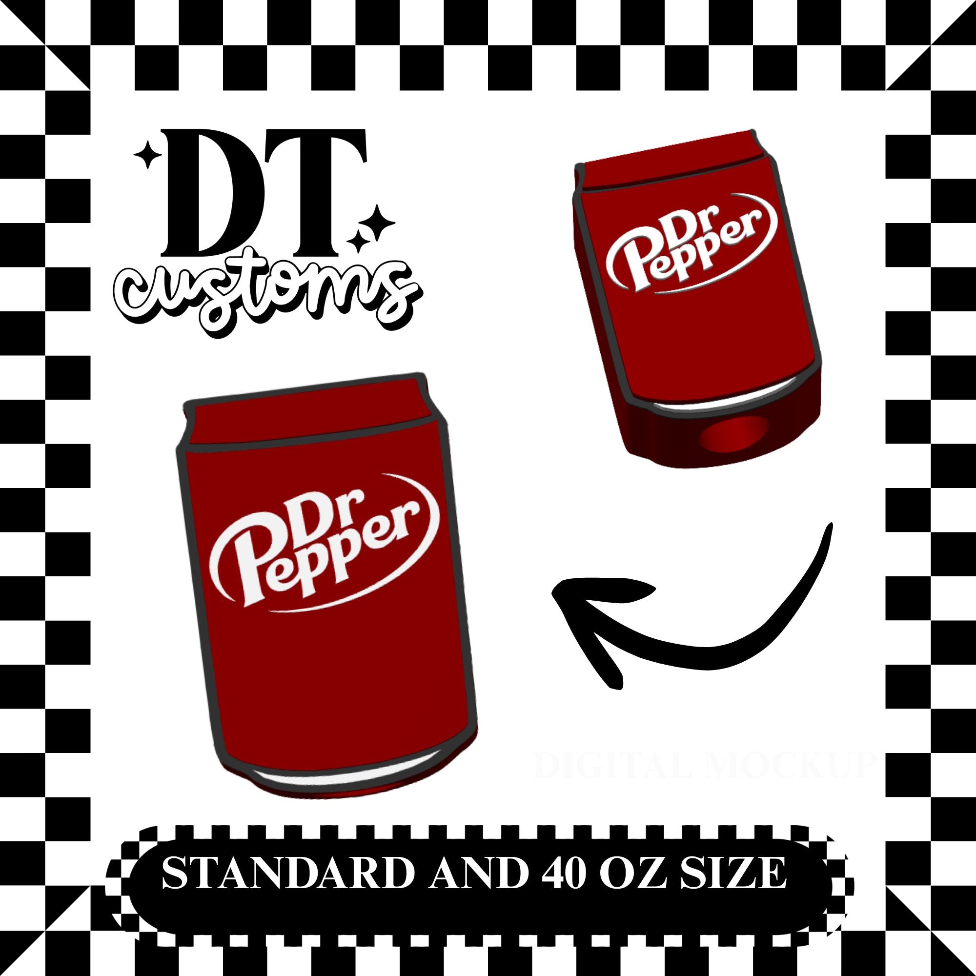 Wholesale Dr P Soda 3D Straw Topper