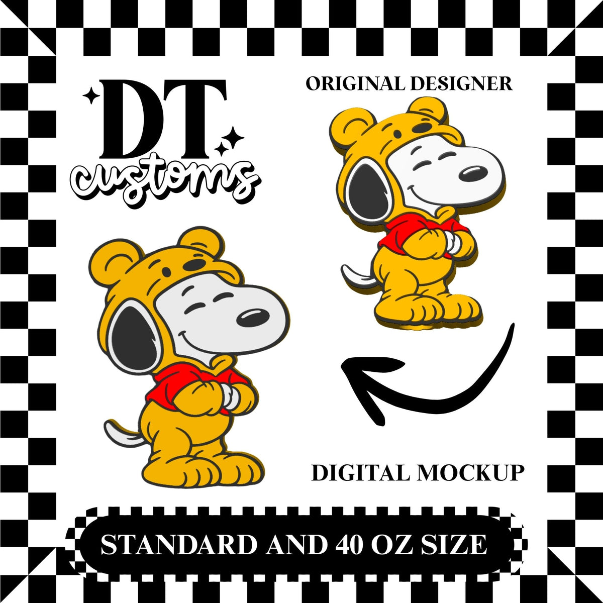 Wholesale Silly Bear Snoop 3D Straw Topper Designed By DT Customs