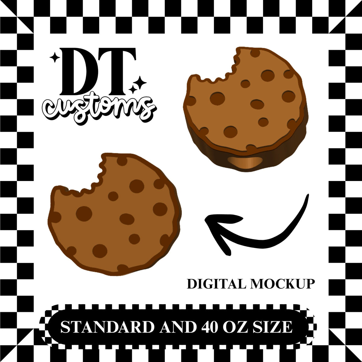 Wholesale Bitten Cookie 3D Straw Topper
