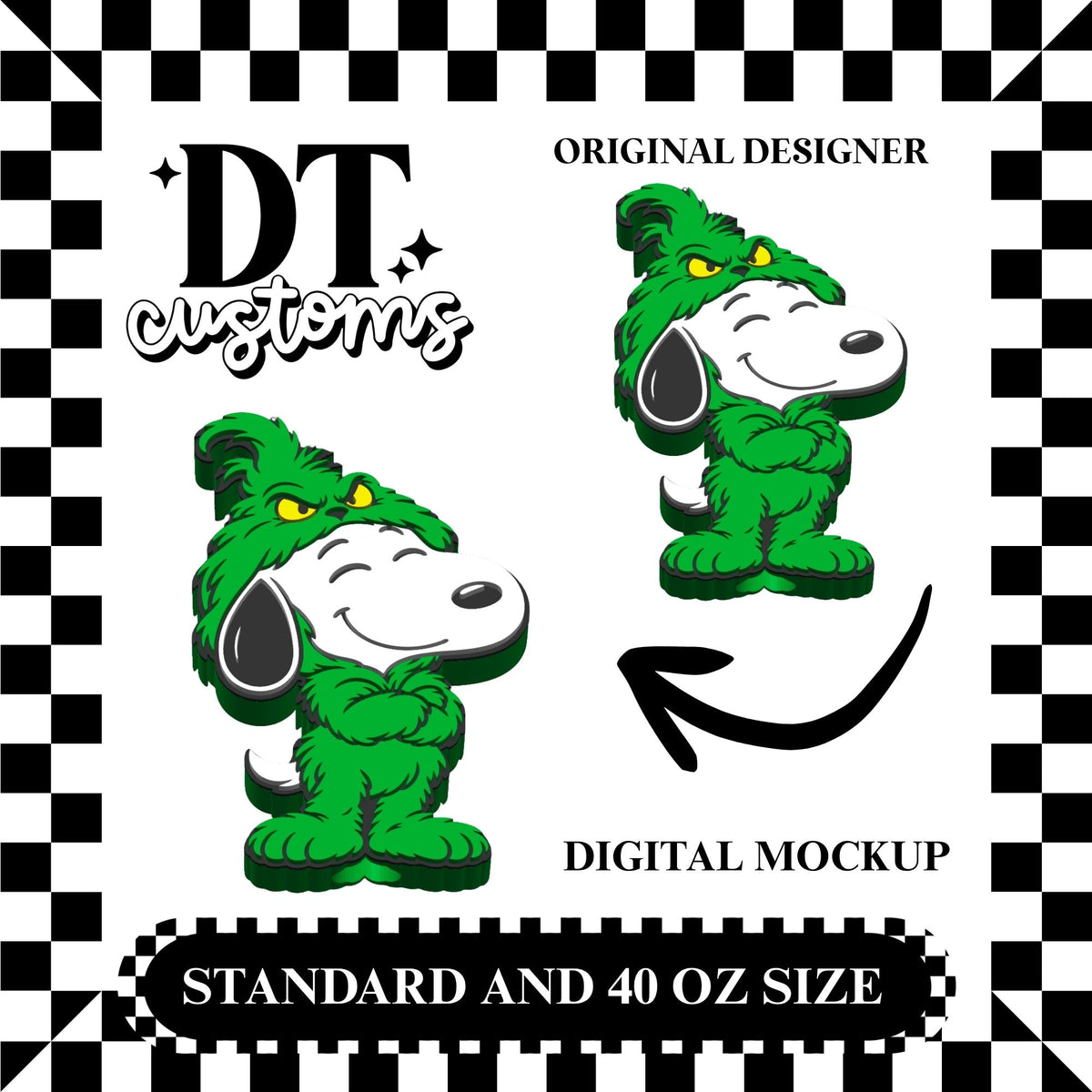 Meanie Snoop Straw Topper 3MF Digital File 2 Sizes