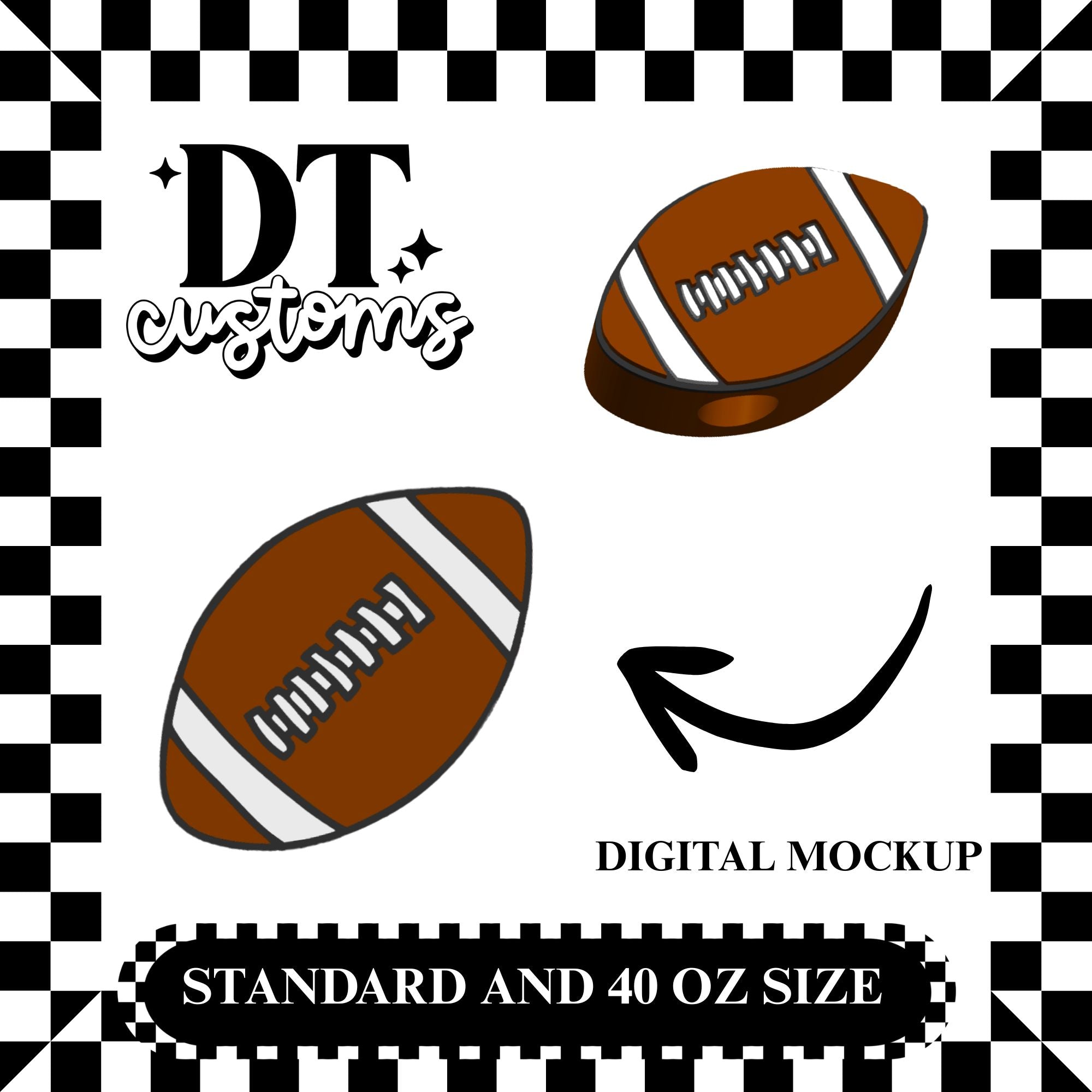 Wholesale Football 3D Straw Topper