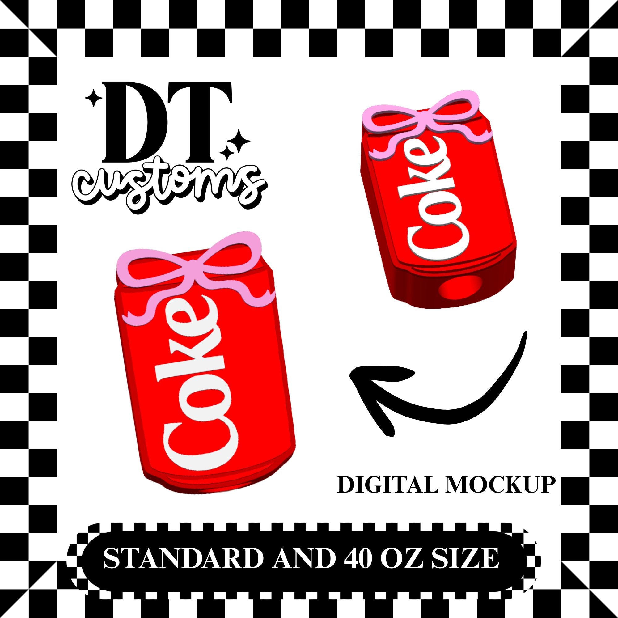 Wholesale Coke Coquette 3D Straw Topper