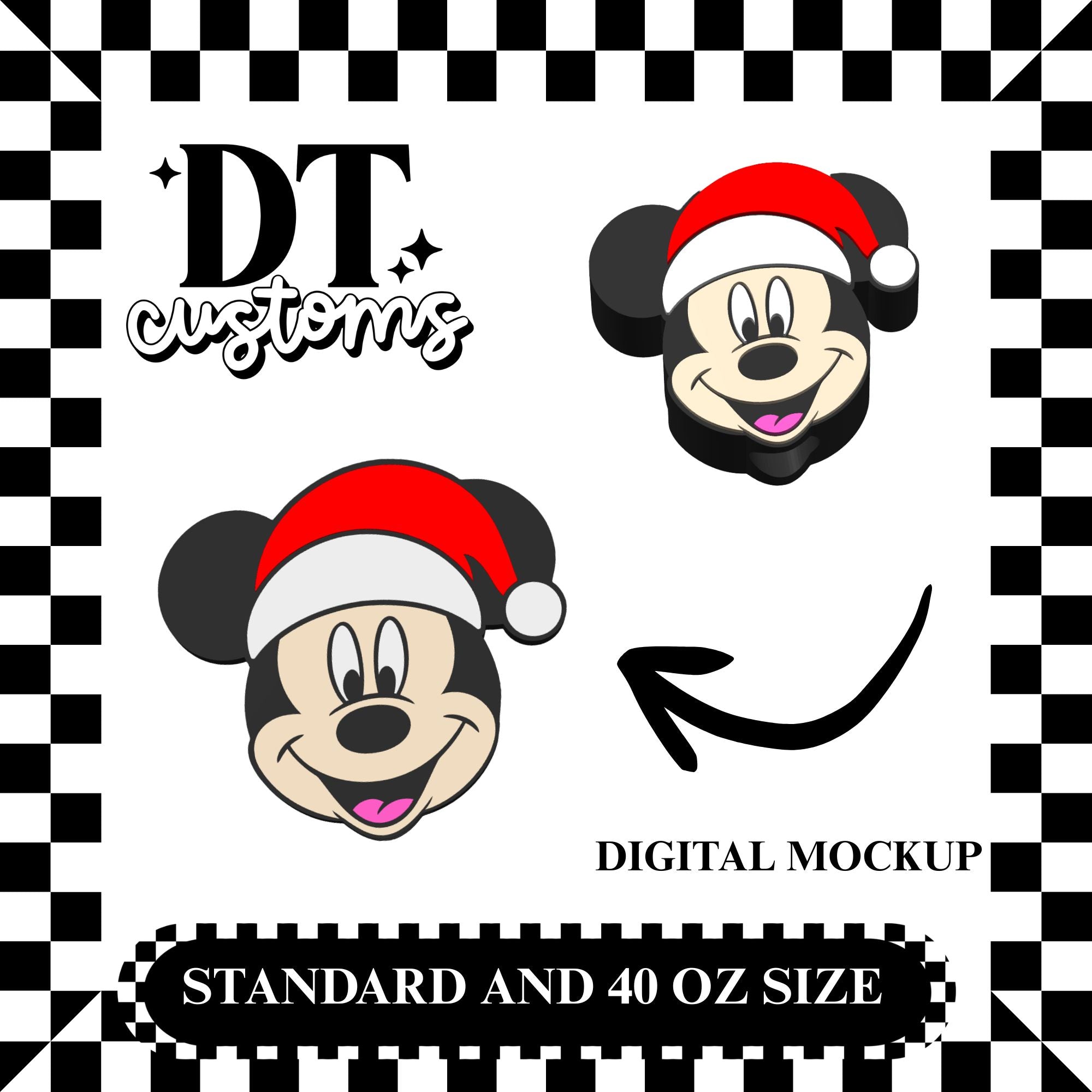 Wholesale Christmas Boy Mouse 3D Straw Topper